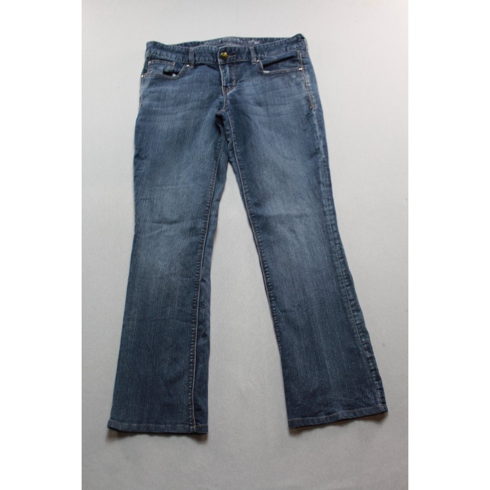 Express Barely Boot Stella Jeans Womens 8R Blue Good Low Rise Stretch Denim